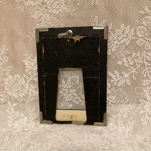 Art Deco Reverse Painted Glass Picture Frame Silver tone Art Deco design corners - Picture 2 of 7